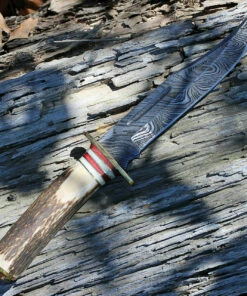 Hot Sale ⌛ Damascus Blade Knife Damascus 1043 El Dorado Skinner, 6" Damascus Plain Blade, Round Stag Handle ✨ -Automatic Knives shop dm1043.1 17264.1566586038