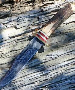 Hot Sale ⌛ Damascus Blade Knife Damascus 1043 El Dorado Skinner, 6" Damascus Plain Blade, Round Stag Handle ✨ -Automatic Knives shop dm1043.2 88877.1566586037