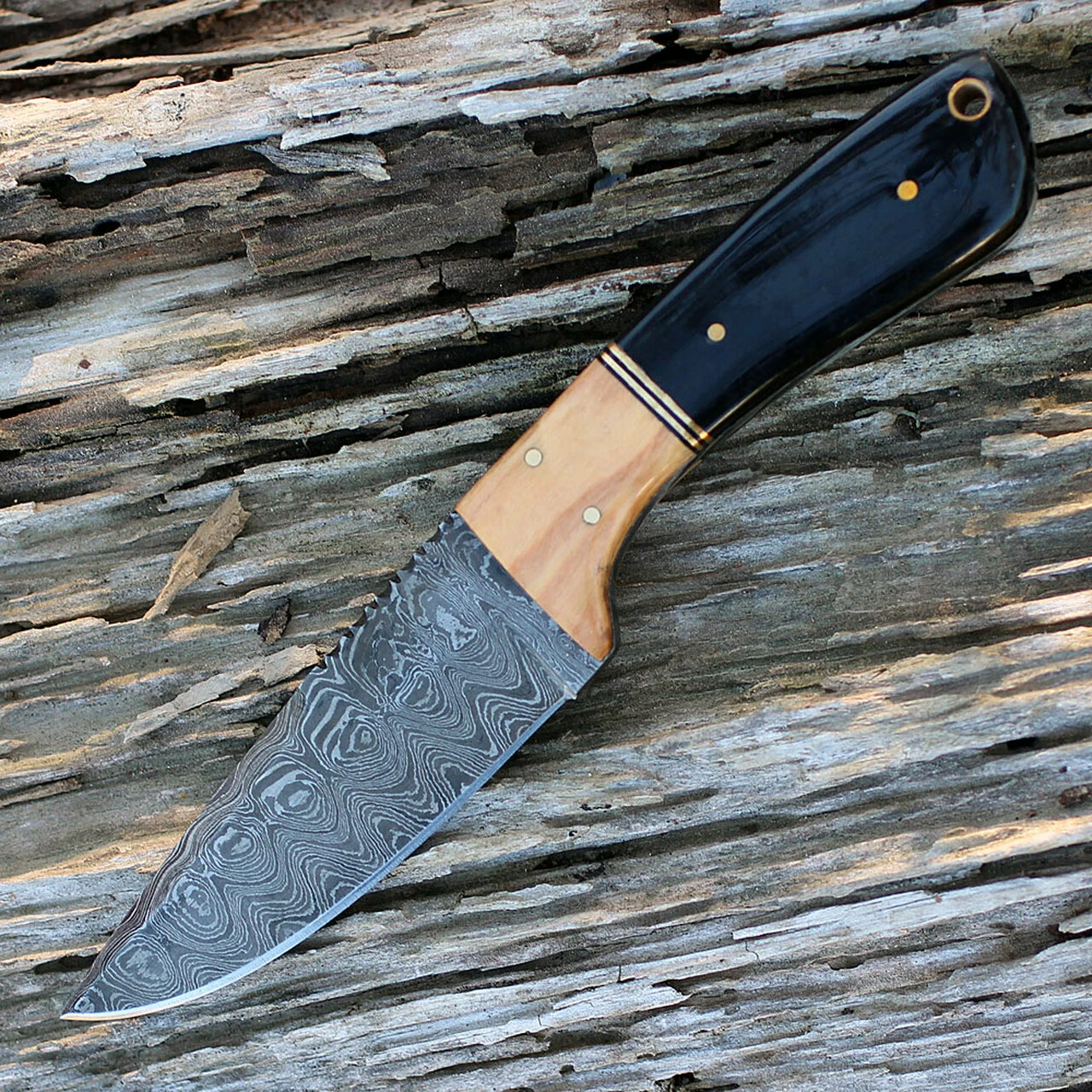 Best Sale ❤️ Damascus Blade Knife Damascus 1072 The Wedge Fixed Blade, 4" Damascus Plain Blade, Black Buffalo Horn Handle 🌟 1 Best Sale ❤️ Damascus Blade Knife Damascus 1072 The Wedge Fixed Blade, 4" Damascus Plain Blade, Black Buffalo Horn Handle 🌟