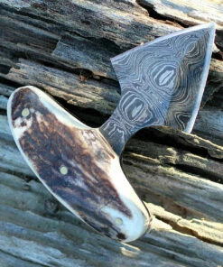 Outlet 🌟 Damascus Blade Knife Damascus 1119 Push Dagger, 2" Damascus Plain Blade, Stag Handle 🔥 -Automatic Knives shop dm1119 1 88673.1566585963