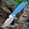 Discount 🔔 DPx Gear H.E.S.T/F 3.0 3D Ti Flipper DPXHSF010, 3.15" M390 Stonewash Plain Blade, 3D Blue Tianium Handle 🌟