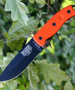 Coupon 🎁 ESEE Knives ESEE Model 5, Orange G-10 Handles, Black Textured Powder Coat Blade, (Special Run) 😍