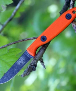 Best deal ⭐ ESEE Knives ESEE-CR2.5-OR Camp-Lore, 6.25" Black Oxide Fixed Blade, 2.5" 1095 Flat Grind Blade, Orange G-10 Handle, Leather Sheath 🧨