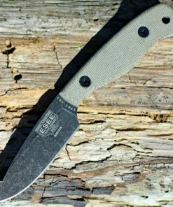 New ⌛ ESEE Knives Esee-JG3-BO Camp-Lore Designed by James Gibson, 3.5" 1095 Black Oxide Stonewash Blade, Micarta Handle 😀