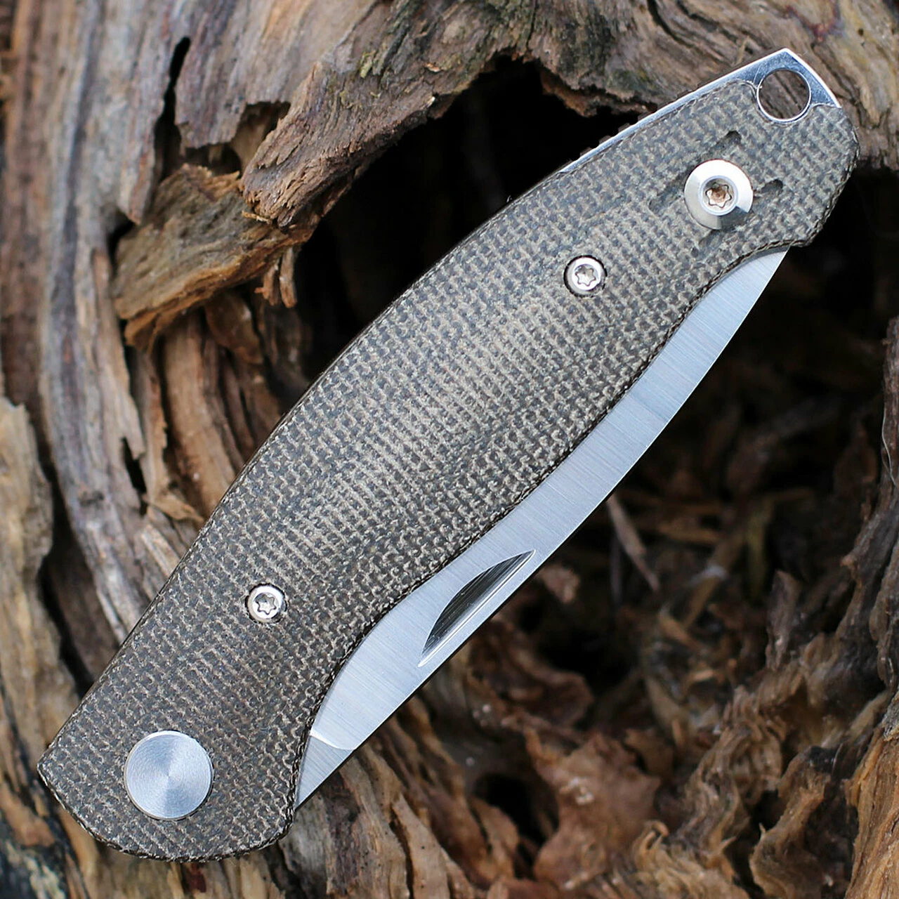 Brand new 🤩 GiantMouse ACE Farley Slipjoint - Green Canvas Micarta (2.8" M390 Satin) 👏 3 Brand new 🤩 GiantMouse ACE Farley Slipjoint - Green Canvas Micarta (2.8" M390 Satin) 👏 - Image 3