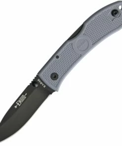 Wholesale ⌛ Ka-Bar Dozier Folding Hunter, Grey KA4062GY, 3" AUS 8A Stainless Steel Plain Blade, Grey Zytel Handle 🛒