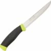 Promo ✨ Mora Fishing Comfort Scaler, 5 3/4" Stainless Blade, Black Rubber Handle with Lime Green Trim ⌛