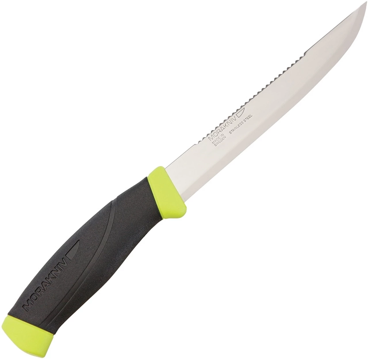 Promo ✨ Mora Fishing Comfort Scaler, 5 3/4" Stainless Blade, Black Rubber Handle with Lime Green Trim ⌛ 1 Promo ✨ Mora Fishing Comfort Scaler, 5 3/4" Stainless Blade, Black Rubber Handle with Lime Green Trim ⌛