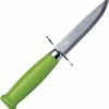 New ❤️ Mora Scout 39 Safe, 3.4" Stainless Blunt Tip Blade, Green Birchwood Handle 🧨