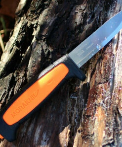 Best deal 🎁 Morakniv 02206 Basic 546, 3.6" Stainless Plain Blade, Black/Orange Polymer Handle 🤩