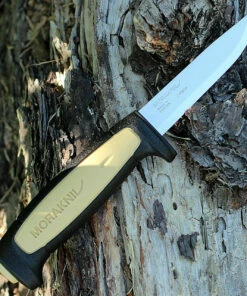 Cheap 🛒 Morakniv 02208 Basic 511, 3.6" Carbon Plain Blade, Black/Tan Polymer Handle 🎉