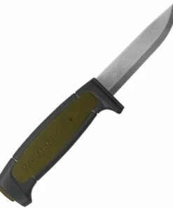 Wholesale 👍 Morakniv 02210 Basic 11, 3.5" Carbon Steel Blade, Black/Green Polymer Handle ✔️