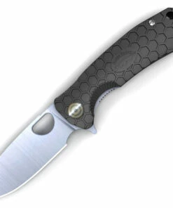 New 🎉 Honey Badger Knives Medium Flipper HB1011, 3.19" 8Cr13MoV Satin Drop Point Plain Blade, Black FRN Handle 🔥