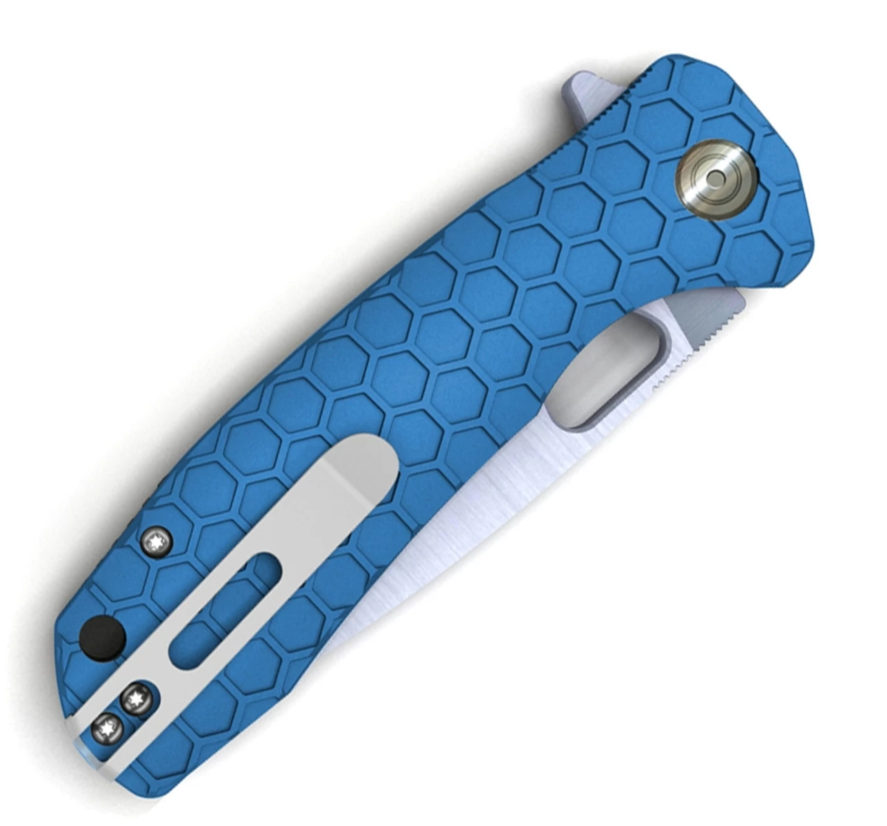Best reviews of 🌟 Honey Badger Knives Medium Flipper HB1017, 3.19" 8Cr13MoV Satin Drop Point Plain Blade, Blue FRN Handle 👏 2 Best reviews of 🌟 Honey Badger Knives Medium Flipper HB1017, 3.19" 8Cr13MoV Satin Drop Point Plain Blade, Blue FRN Handle 👏 - Image 2