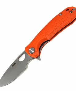 Cheapest ⌛ Honey Badger Knives Medium Flipper HB1019, 3.19" 8CR13MoV Satin Drop Point Plain Blade, Orange FRN Handle 🤩