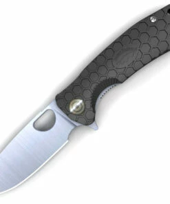Hot Sale 🌟 Honey Badger Knives Small Flipper HB1021, 2.81" 8Cr13MoV Satin Drop Point Plain Blade, Black FRN Handle 🎁