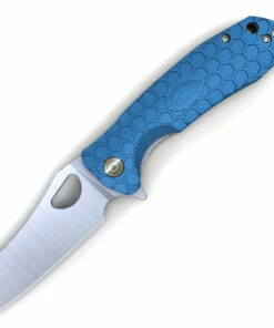 Discount 🤩 Honey Badger Knives Large Warncleaver Flipper HB1034, 3.63" 8Cr13MoV Satin Warncleaver Plain Blade, Blue FRN Handle 👏