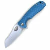 Outlet 😍 Honey Badger Knives Large D2 Warncleaver Flipper HB1036, 3.63" D2 Satin Warncleaver Plain Blade, Blue FRN Handle ❤️