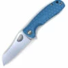 Top 10 🌟 Honey Badger Knives Medium D2 Warncleaver Flipper HB1043, 3.19" D2 Satin Warncleaver Plain Blade, Blue FRN Handle (Black Clip, Black Backspacer) 🤩