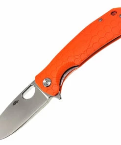 Best Pirce ✨ Honey Badger Knives Large D2 Flipper HB1044, 3.63" D2 Satin Drop Point Plain Blade, Orange FRN Handle 👍