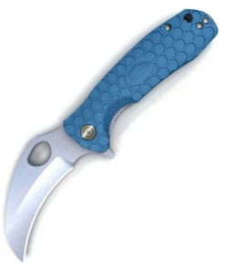 New 🌟 Honey Badger Knives Large Claw Flipper HB1137, 3.38" 8Cr13Mov Claw Plain Blade, Blue FRN Handle 🌟