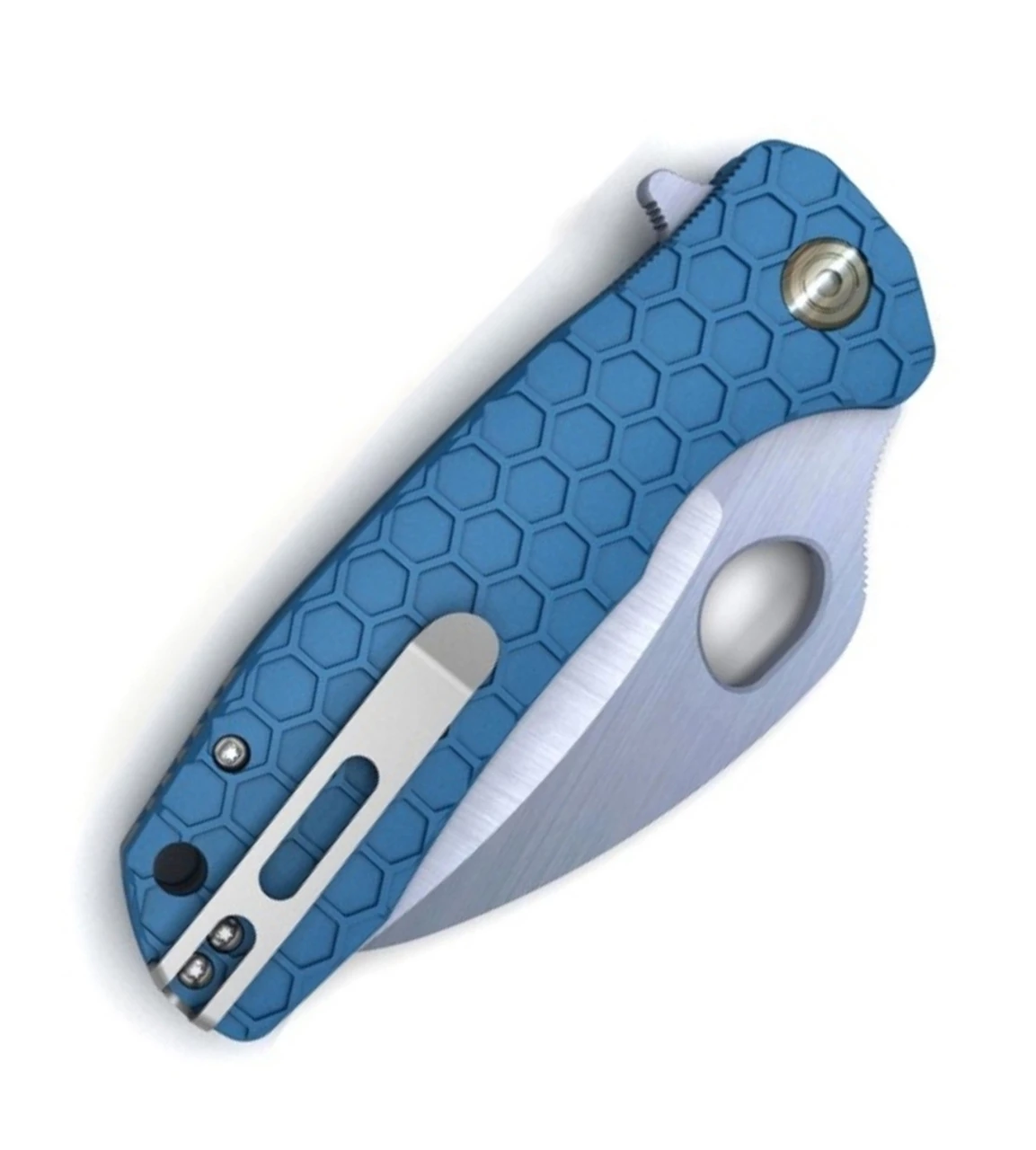 New 🌟 Honey Badger Knives Large Claw Flipper HB1137, 3.38" 8Cr13Mov Claw Plain Blade, Blue FRN Handle 🌟 2 New 🌟 Honey Badger Knives Large Claw Flipper HB1137, 3.38" 8Cr13Mov Claw Plain Blade, Blue FRN Handle 🌟 - Image 2