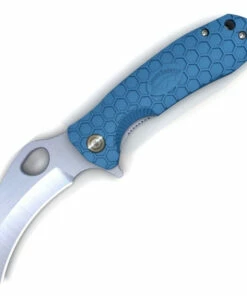 Cheapest 🔔 Honey Badger Knives Small Claw Flipper HB1144, 2.75" 8Cr13Mov Claw Plain Blade, Blue FRN Handle 🎁