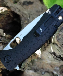 Cheapest 💯 Honey Badger Knives Limited Edition Large Flipper HB1286, 3.63" D2 Stonewashed Drop Point Plain Blade, Black FRN Handle 🤩 -Automatic Knives shop hb1286.2 97671.1623790765