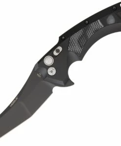 Best Sale 🎁 Hogue 34569 X5 Button Lock Folder, 3.5" CPM-154 Black Wharncliffe Blade-Black Aluminum Frame/G-Mascus Black G-10 🔥