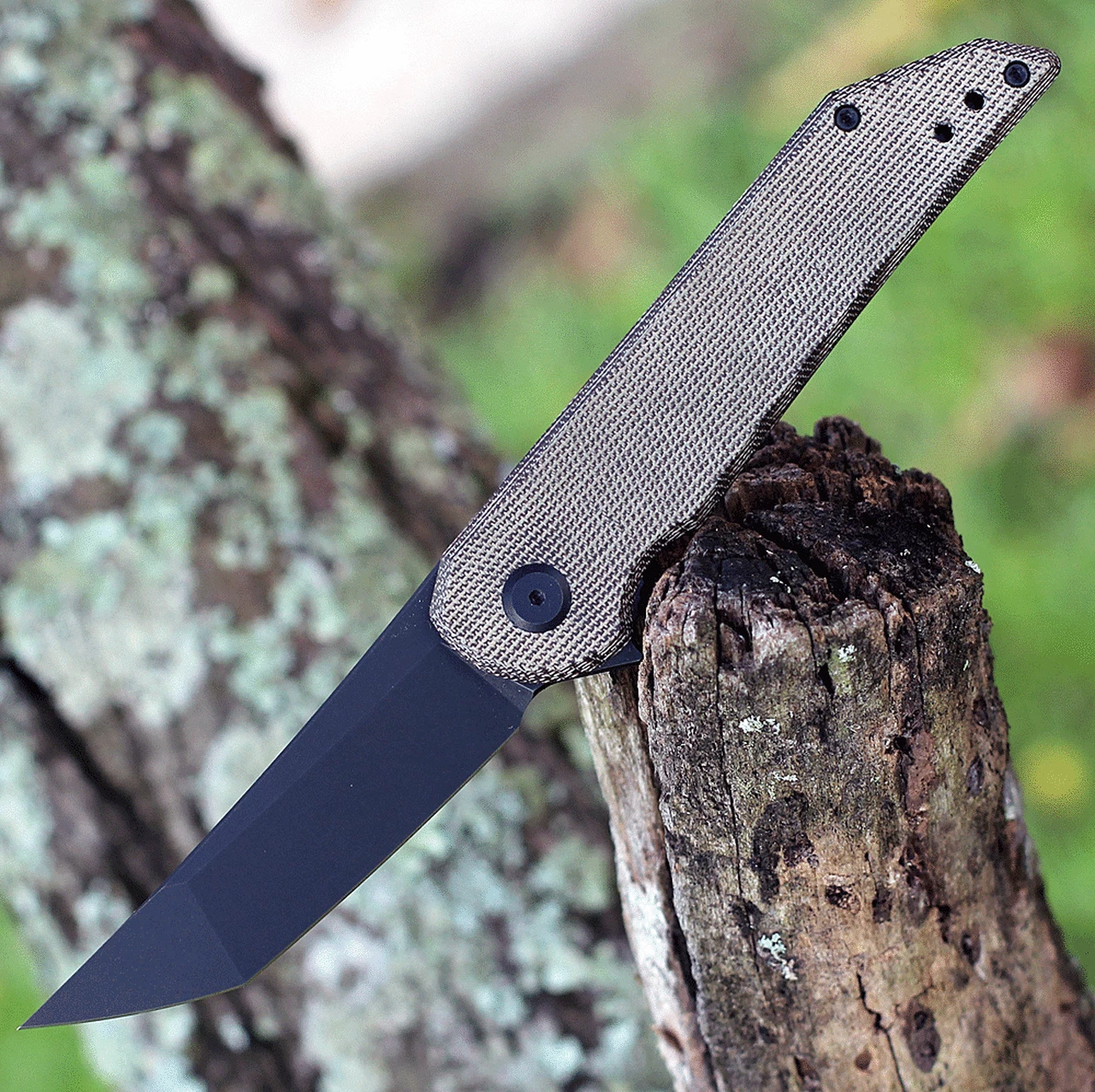 Discount 👍 Jake Hoback Knives Jake Hoback Radford HOB019MGD, 3.25"CPM-20CV Stonewashed Plain Blade, Natural Canvas Micarta Handles 👍 1 Discount 👍 Jake Hoback Knives Jake Hoback Radford HOB019MGD, 3.25"CPM-20CV Stonewashed Plain Blade, Natural Canvas Micarta Handles 👍