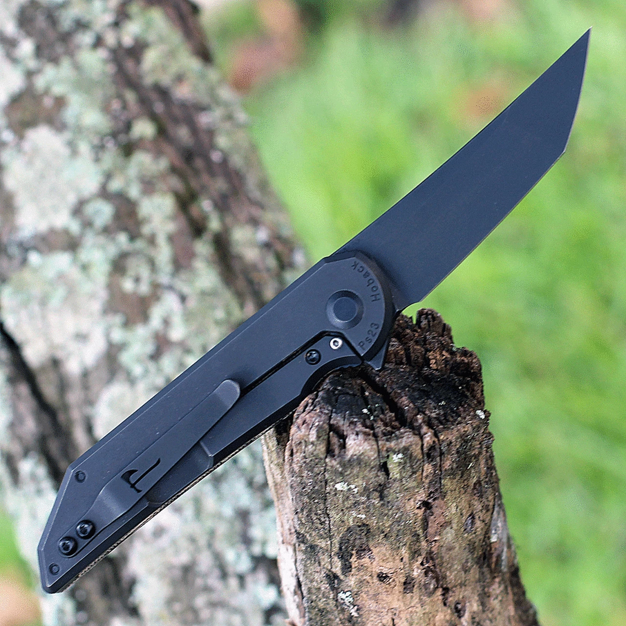 Discount 👍 Jake Hoback Knives Jake Hoback Radford HOB019MGD, 3.25"CPM-20CV Stonewashed Plain Blade, Natural Canvas Micarta Handles 👍 2 Discount 👍 Jake Hoback Knives Jake Hoback Radford HOB019MGD, 3.25"CPM-20CV Stonewashed Plain Blade, Natural Canvas Micarta Handles 👍 - Image 2