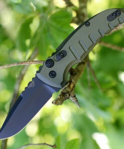 Best reviews of 🔔 Hogue A01 Microswitch Drop Point 24111, 2.75" Black CPM154 Plain Blade, Matte OD Aluminum Handle 👏