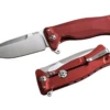 Outlet 🧨 LionSteel Lion Steel SR11 ARS Red, 3.50" Sleipner SS Satin Plain Blade, Red Aluminum Handles 🔥