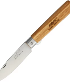 Hot Sale 🌟 MAM2036A Linerlock Drop Point, 3" Stainless Steel Satin Blade, Oak Handle 🔥