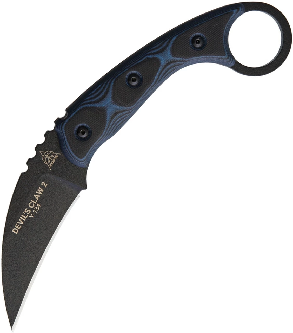 Deals 🔥 TOPS Knives DEVCL-02 Devil's Claw 2, 3.13" 1095 Carbon Steel, Blue/Black G10 Handle 👍 1 Deals 🔥 TOPS Knives DEVCL-02 Devil's Claw 2, 3.13" 1095 Carbon Steel, Blue/Black G10 Handle 👍