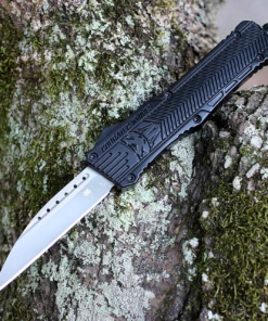 Best Sale 🔥 CobraTec Knives LBCTK-1LWNS Wharncliffe Large CTK-1 Black, 3.75" D2 Steel Plain Blade, Aluminum Handle 🔥