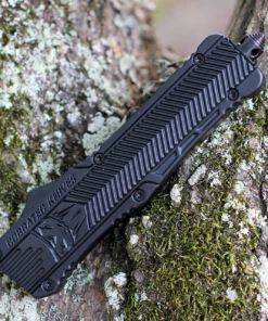 Best Sale 🔥 CobraTec Knives LBCTK-1LWNS Wharncliffe Large CTK-1 Black, 3.75" D2 Steel Plain Blade, Aluminum Handle 🔥 -Automatic Knives shop image 42173.1569422636