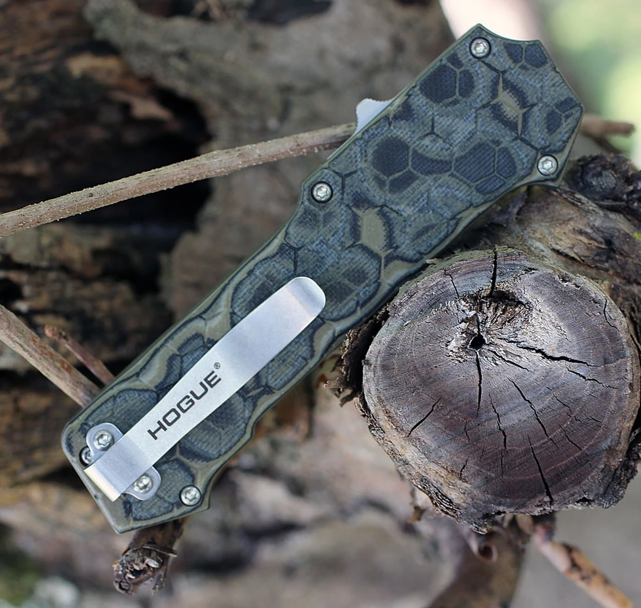 Best Sale ✔️ Hogue Compound 34038, 3.5" CPM S30V Clip Point Tumbled Blade, G-Mascus Green G-10 Handle 👍 4 Best Sale ✔️ Hogue Compound 34038, 3.5" CPM S30V Clip Point Tumbled Blade, G-Mascus Green G-10 Handle 👍 - Image 4