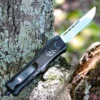 Hot Sale 🧨 CobraTec Knives LBCTK-1LDS Large CTK-1 Black, 3.75" D2 Steel Drop Point Serrated Blade, Aluminum Handle 🎁