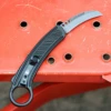 Outlet ❤️ CobraTec Knives CTBK Karambit, 2.75" D2 Steel Blackwash Blade, Aluminum Handle 😍
