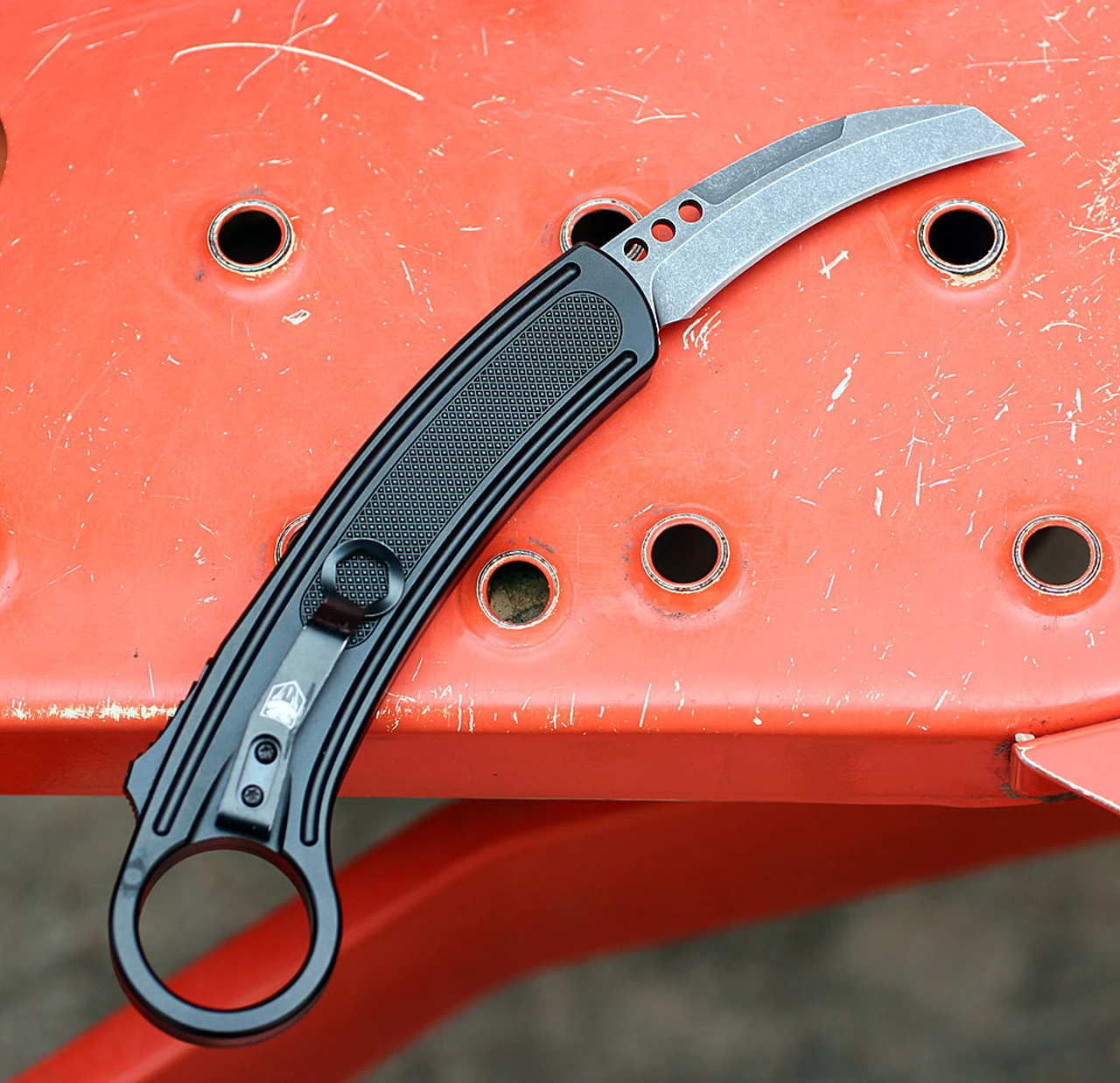 Outlet ❤️ CobraTec Knives CTBK Karambit, 2.75" D2 Steel Blackwash Blade, Aluminum Handle 😍 1 Outlet ❤️ CobraTec Knives CTBK Karambit, 2.75" D2 Steel Blackwash Blade, Aluminum Handle 😍