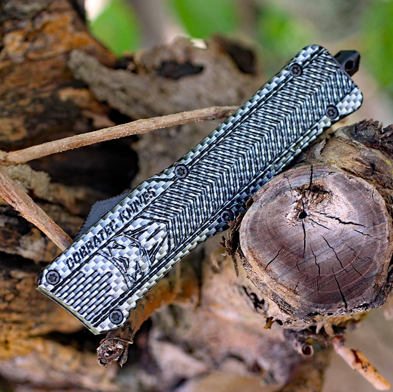 New 🔥 CobraTec Knives LCFCTK-1LTNS Large CTK-1 Carbon Fiber Wrap, 3.75" D2 Steel Tanto Blade, Aluminum Handle ⭐ 4 New 🔥 CobraTec Knives LCFCTK-1LTNS Large CTK-1 Carbon Fiber Wrap, 3.75" D2 Steel Tanto Blade, Aluminum Handle ⭐ - Image 4