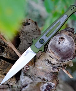 Cheapest ✔️ Kershaw Knives Kershaw 7150OLSW Launch 8, 3.5" CPM 154 Plain Blade, Olive Green Aluminum/Carbon Fiber Insert Handle 🌟