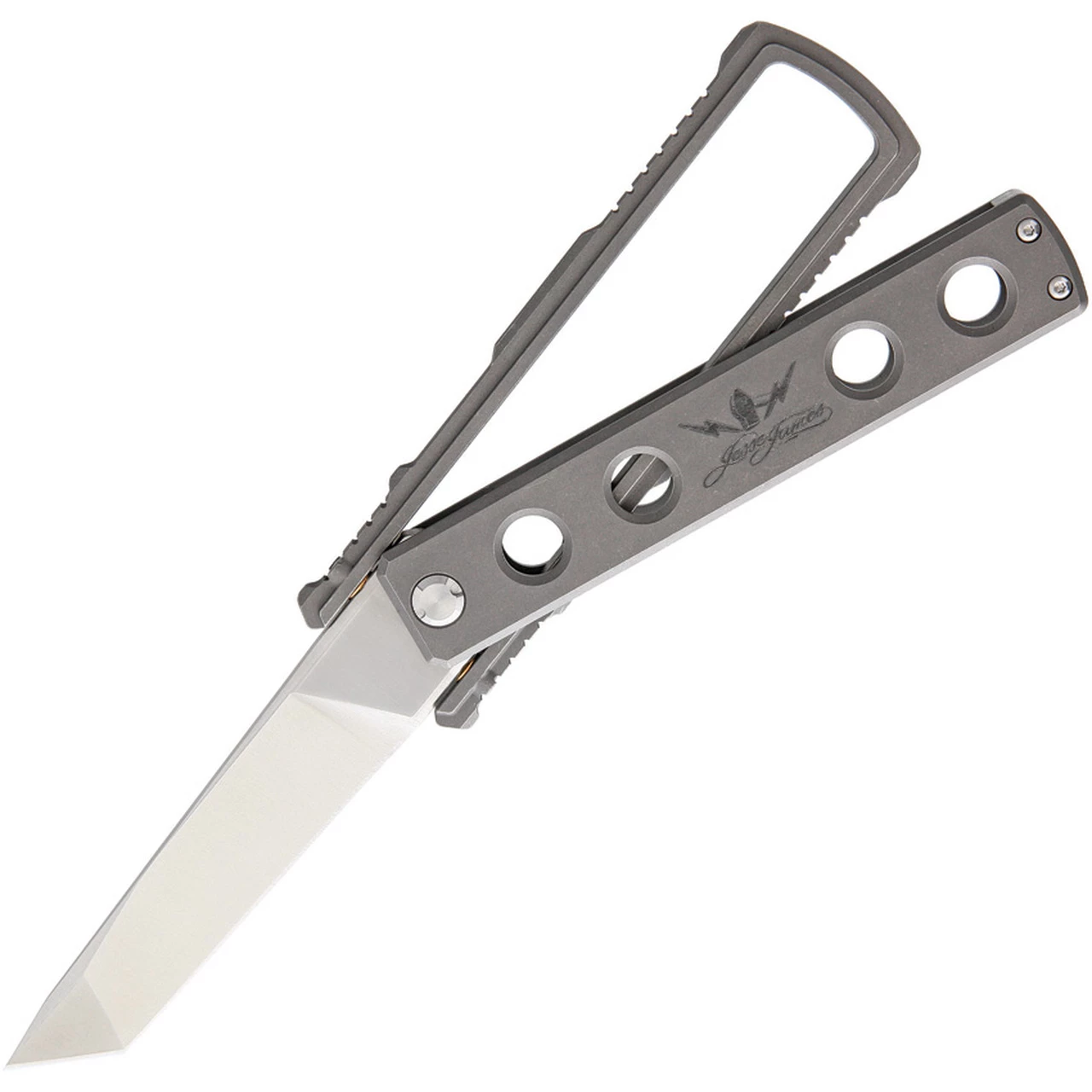Best Pirce 🛒 Jesse James Knife Co. Nomad Titanium-JJKC1, 4.0 in. Tanto Uddeholm AEB-L Steel PlainEdge ⭐ 3 Best Pirce 🛒 Jesse James Knife Co. Nomad Titanium-JJKC1, 4.0 in. Tanto Uddeholm AEB-L Steel PlainEdge ⭐ - Image 3