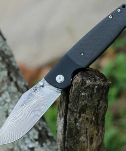 Deals 🔔 Kansept Knives Kansept Shikari - Blk CF & Ti (4" Damascus) K1027A4 🎁