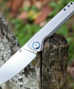 Coupon 😀 Kansept Knives Kansept Bulldozer - Gray Ti (3.8" CPM-20CV Satin) K1028A1 ✨