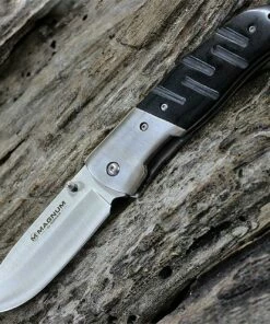 New 🛒 Boker Magnum Kilo Romeo Liner Lock, Pakkawood Black Handle, 01LG221 ⭐