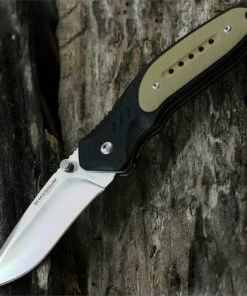 Discount 🎁 Boker Magnum Ypsilon Folder Liner Lock, Black and Tan G-10 Handle, Plain Edge 01SC421 🤩