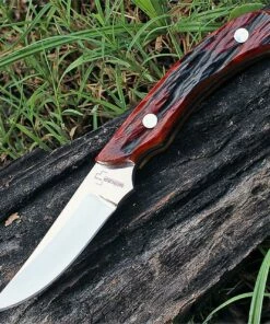 Best Sale ⭐ Boker Plus BOP03441 Cowboy Crossdraw, 2.87" 440C SS Plain Blade, Brown Jigged Bone Handle, Brown Leather Sheath 😀