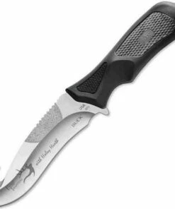 Best Sale 🧨 Buck Knives Buck Haley Heath 85GYGHH ErgoHunter Adrenaline Select, 4.5" 420HC Guthook Blade, Gray Handle 🧨